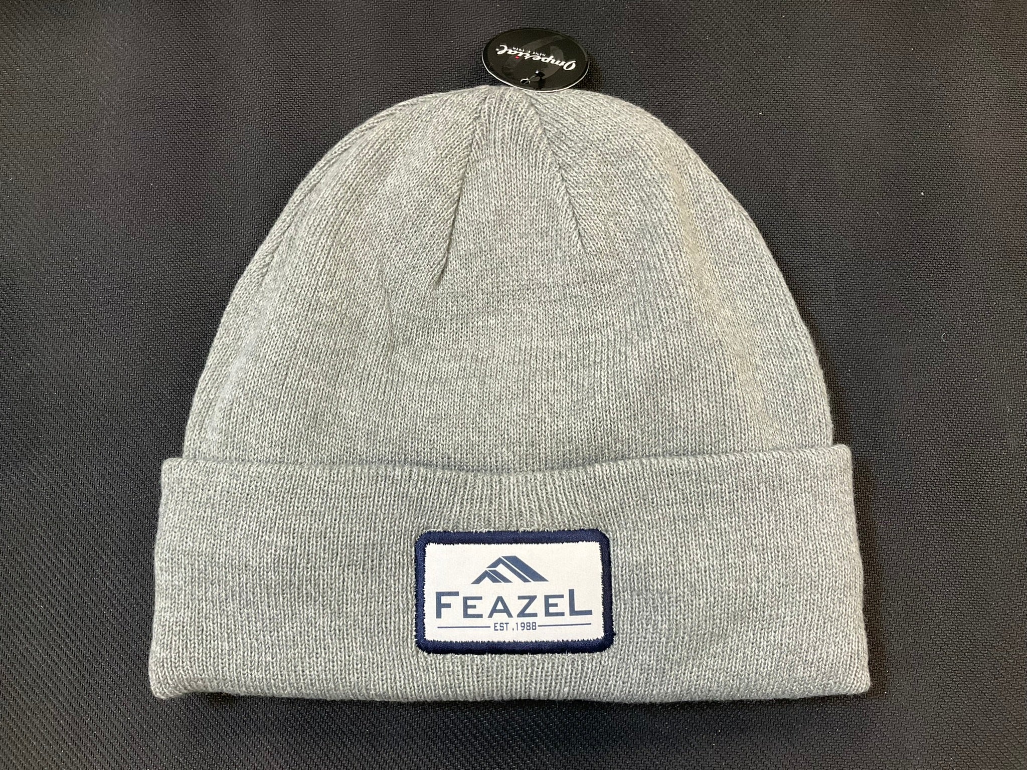 Feazel Branded Heathered Cuffed Knit Beanie