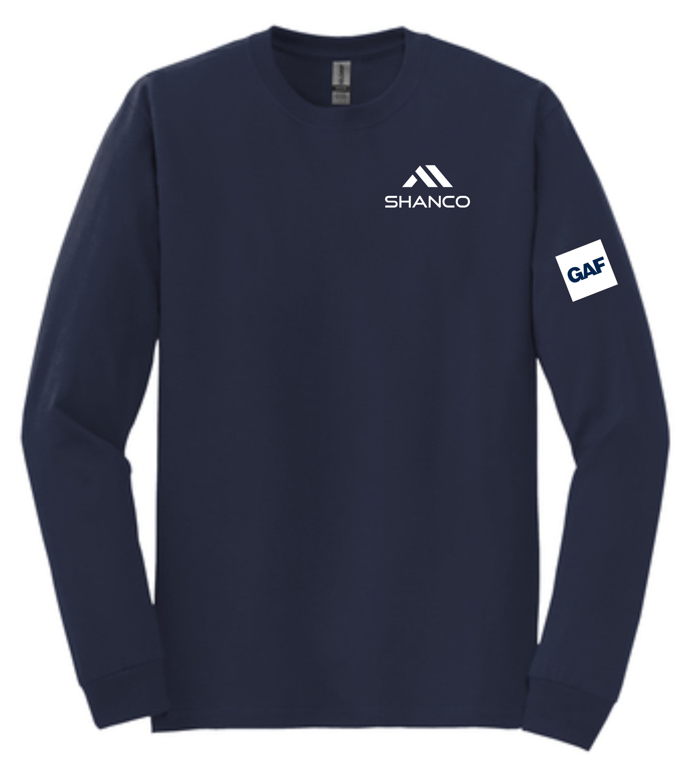 Shanco Branded Navy Gildan DryBlend® 50 Cotton/50 Poly Long Sleeve T-Shirt